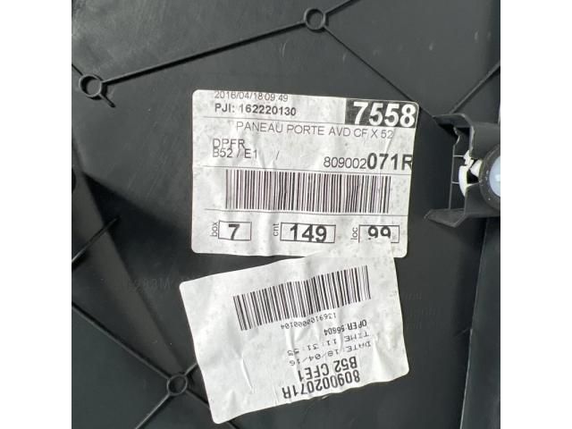 bontott DACIA SANDERO Jobb első Ajtó Kárpit