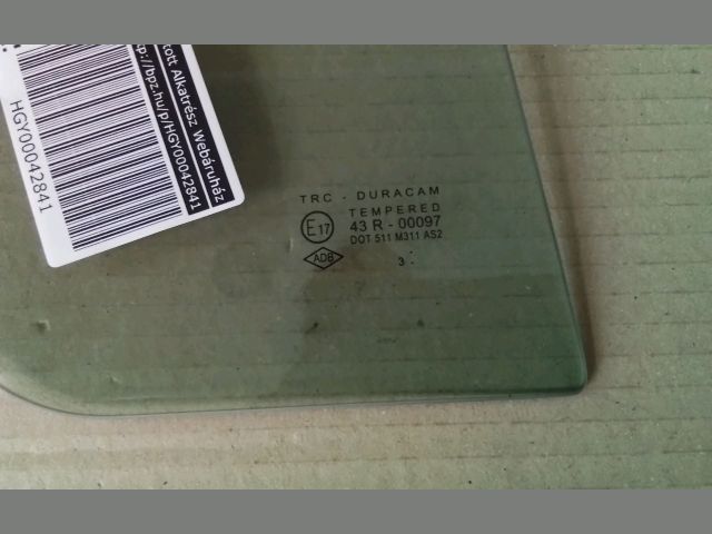 bontott DACIA SANDERO Jobb hátsó Fixüveg (Ajtóban)