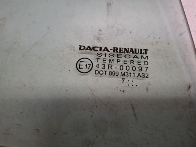 bontott DACIA SANDERO Jobb hátsó Fixüveg (Ajtóban)