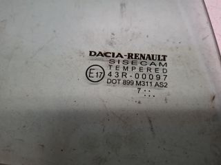 bontott DACIA SANDERO Jobb hátsó Fixüveg (Ajtóban)