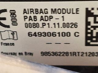 bontott DACIA SANDERO Utasoldali Légzsák