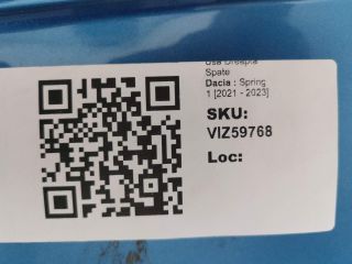 bontott DACIA SPRING Jobb hátsó Ajtó (Üres lemez)