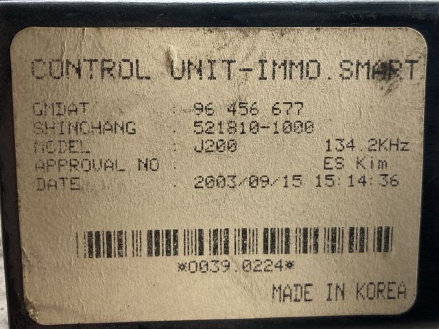 bontott DAEWOO NUBIRA Immobilizer Elektronika