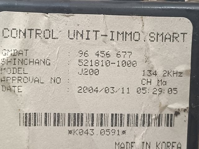 bontott DAEWOO NUBIRA Immobilizer Elektronika