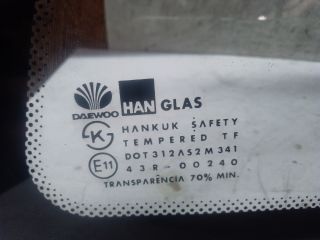 bontott DAEWOO NUBIRA Jobb C Oszlop Oldalablak Üveg