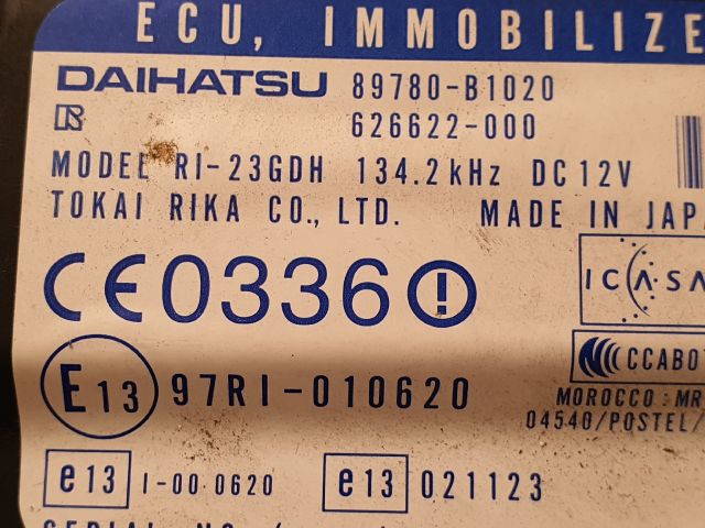 bontott DAIHATSU SIRION Immobilizer Elektronika