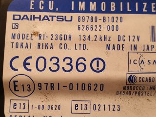 bontott DAIHATSU SIRION Immobilizer Elektronika