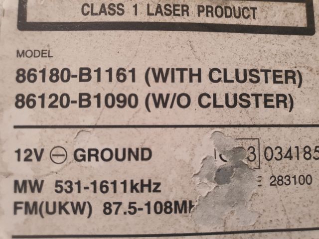 bontott DAIHATSU SIRION Rádió / CD