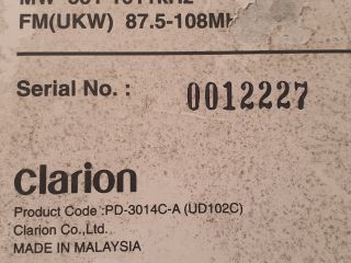 bontott DAIHATSU SIRION Rádió / CD