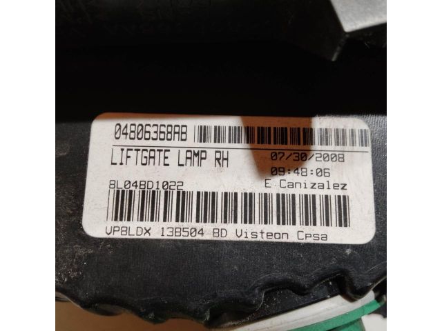 bontott DODGE JOURNEY Jobb Belső Hátsó Lámpa