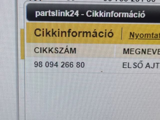 bontott DS DS 7 Jobb első Ajtóhatároló