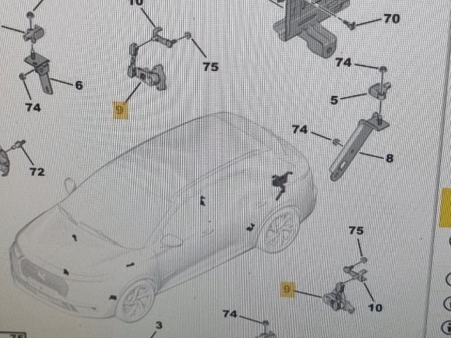 bontott DS DS 7 Jobb hátsó Karosszéria Magasság Érzékelő