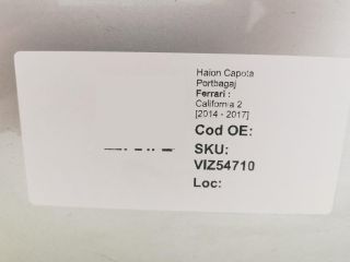 bontott FERRARI CALIFORNIA Csomagtérajtó (Üres lemez)