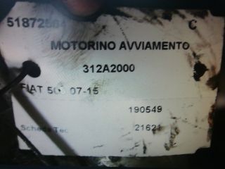 bontott FIAT 500 Önindító