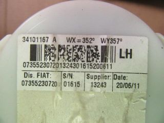 bontott FIAT 500 Bal első Biztonsági Öv