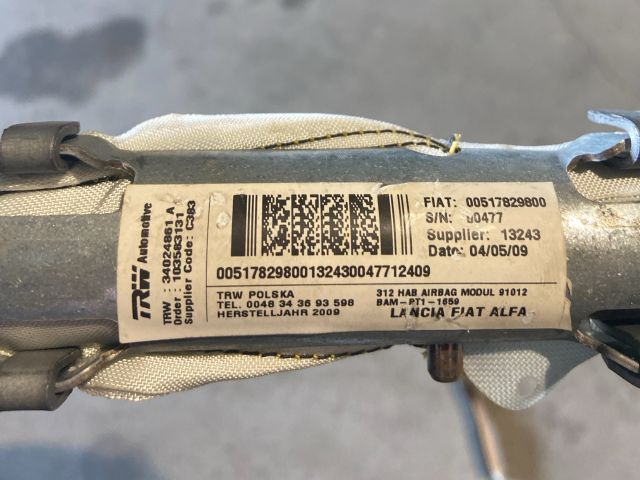 bontott FIAT 500 Bal első Függöny Légzsák
