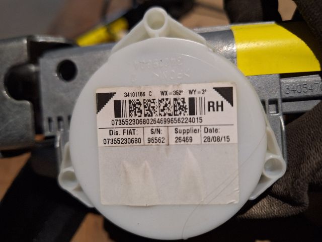 bontott FIAT 500 Első Biztonsági Öv Pár (Feszítővel)