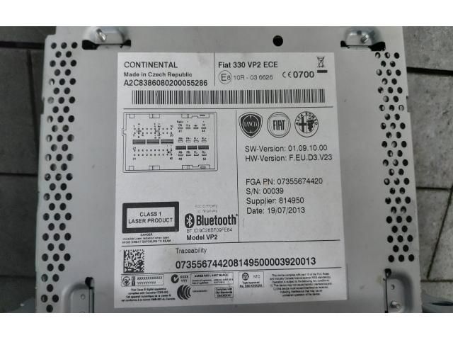 bontott FIAT 500L Navigációs Fejegység