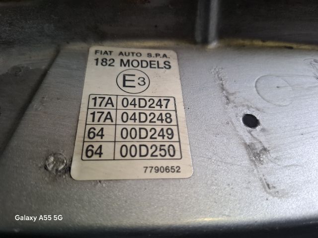bontott FIAT BRAVA Homlokfal (Üres lemez)