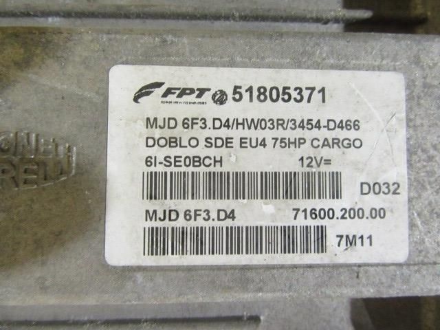 bontott FIAT DOBLO Motorvezérlő