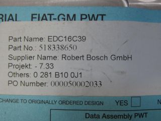 bontott FIAT DOBLO Motorvezérlő