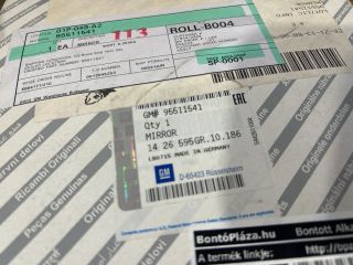 bontott FIAT DOBLO Bal Tükörlap