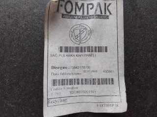 bontott FIAT DOBLO Jobb első Ajtó Kárpit