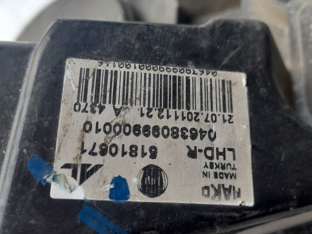 bontott FIAT DOBLO Jobb Fényszóró