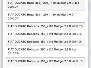 bontott FIAT DUCATO Első Pár Fékbetét