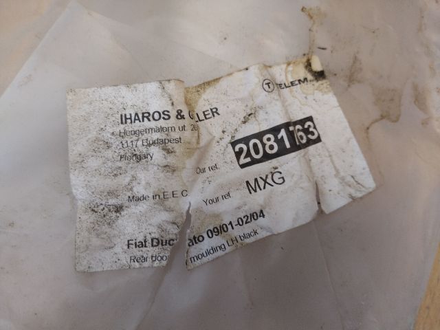 bontott FIAT DUCATO Bal hátsó Ajtó Díszléc