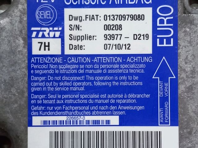 bontott FIAT DUCATO Komplett Légzsák Szett