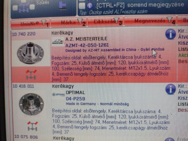 bontott FIAT GRANDE PUNTO Első Kerékagy (Pozíciófüggetlen)