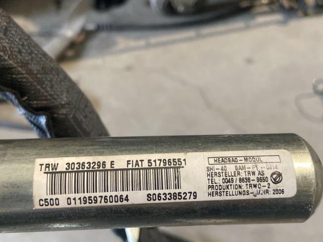 bontott FIAT GRANDE PUNTO Bal első Függöny Légzsák