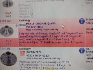 bontott FIAT MULTIPLA Első Kerékagy (Pozíciófüggetlen)