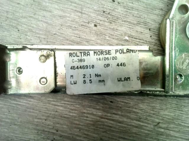 bontott FIAT PALIO Jobb hátsó Ablakemelő Szerkezet (Mechanikus)