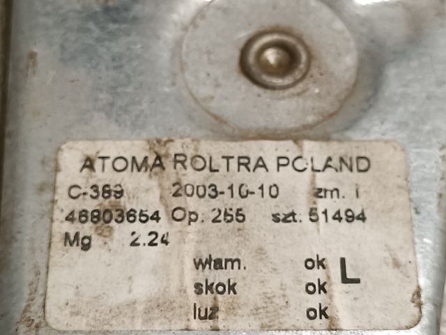 bontott FIAT PANDA Bal hátsó Ablakemelő Szerkezet (Mechanikus)