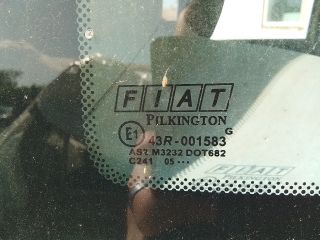 bontott FIAT PANDA Bal hátsó Fixüveg (Ajtóban)