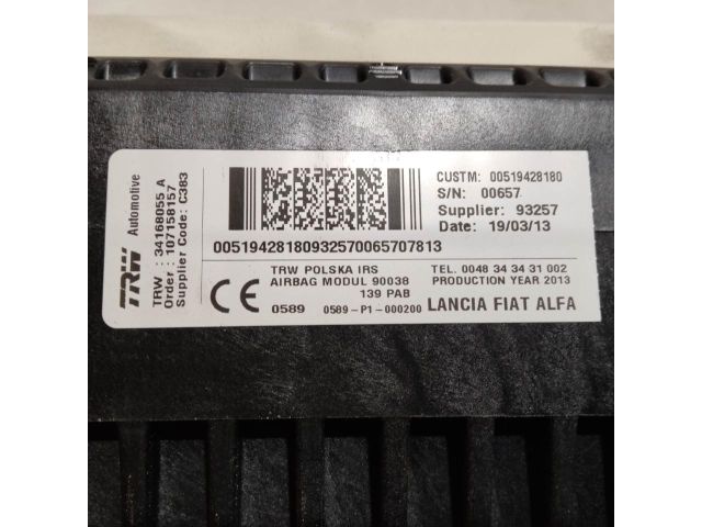 bontott FIAT PANDA Utasoldali Légzsák