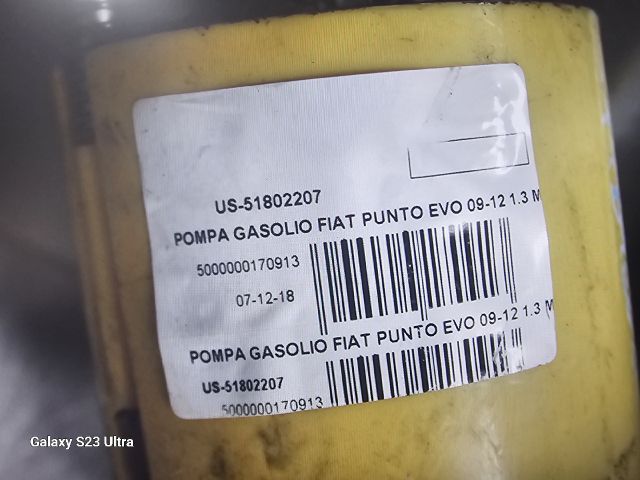 bontott FIAT PUNTO EVO Üzemanyag Szivattyú