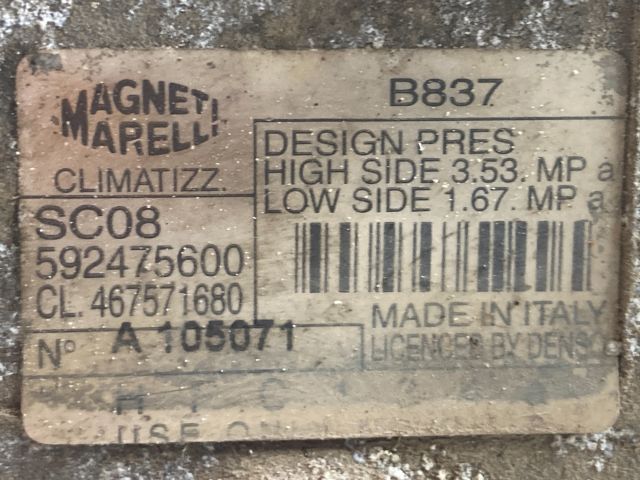 bontott FIAT PUNTO II Klímakompresszor