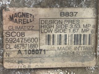 bontott FIAT PUNTO II Klímakompresszor