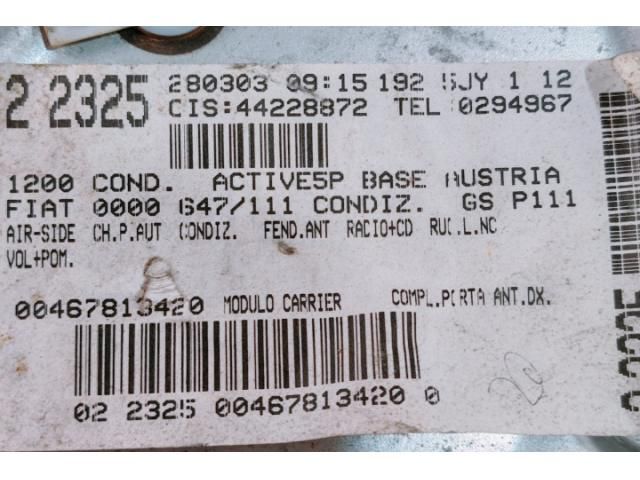 bontott FIAT STILO Bal hátsó Ablakemelő Szerkezet (Elektromos)