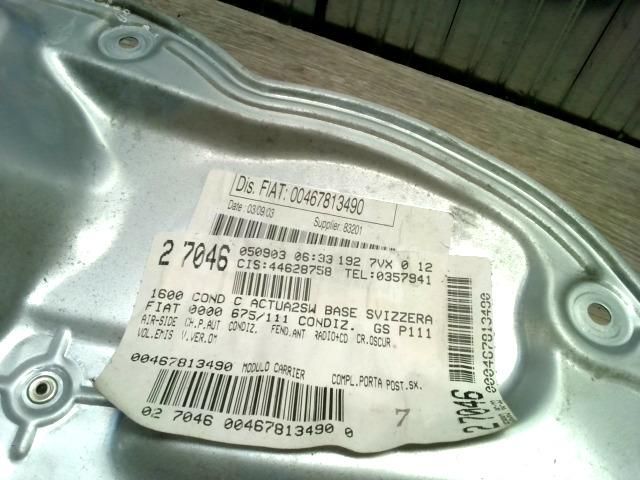 bontott FIAT STILO Bal hátsó Ablakemelő Szerkezet (Mechanikus)