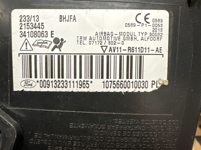 bontott FORD B-MAX Bal Függönylégzsák és Oldallégzsák