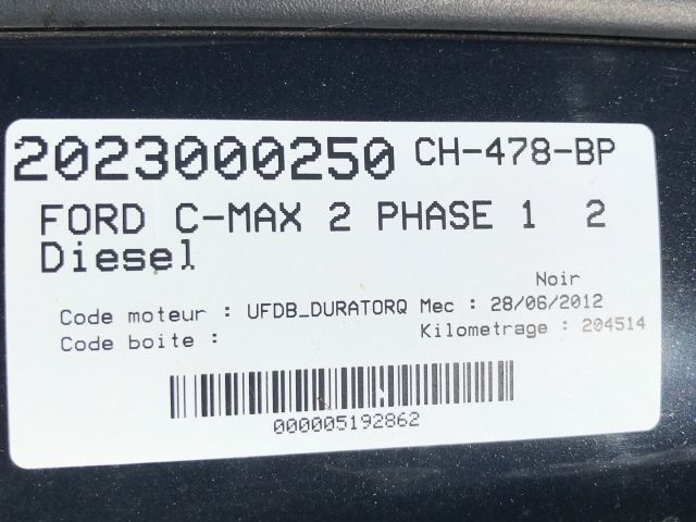 bontott FORD C-MAX II Motor (Fűzött blokk hengerfejjel)