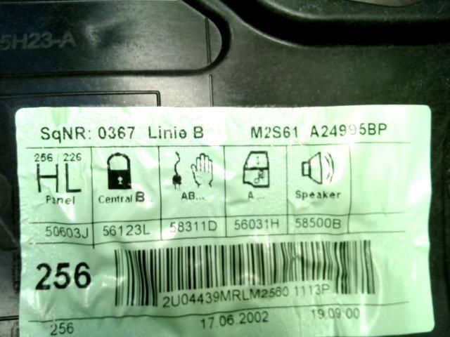 bontott FORD FIESTA V Bal hátsó Ablakemelő Szerkezet (Mechanikus)