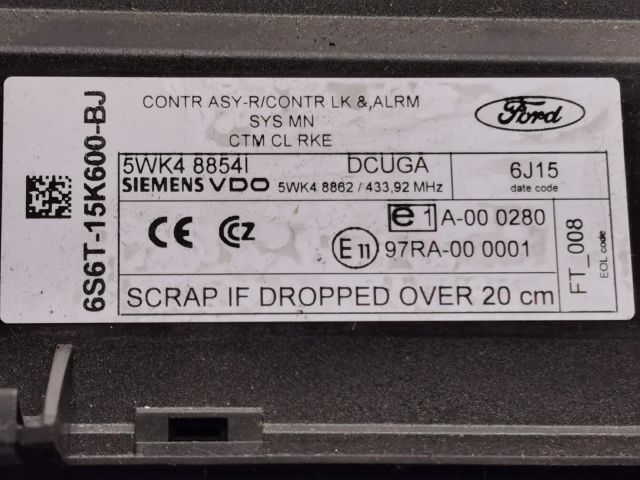 bontott FORD FIESTA V Komfort Elektronika