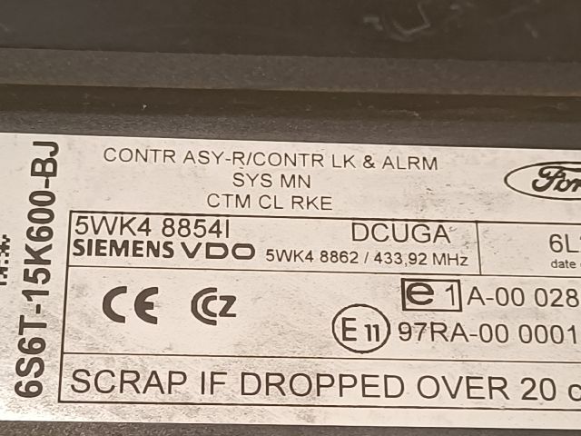 bontott FORD FIESTA V Komfort Elektronika