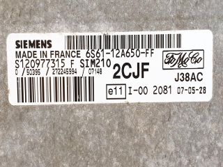 bontott FORD FIESTA V Motorvezérlő