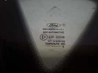 bontott FORD FIESTA VI Bal C Oszlop Oldalablak Üveg